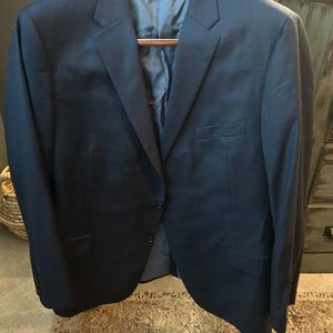 Hickey Freeman, 48R, navy blue, men's sport coat,